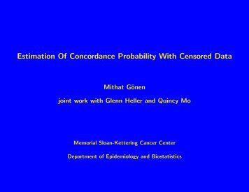 Estimation Of Concordance Probability With Censored Data