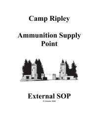 Camp Ripley Ammunition Supply Point - Minnesota National Guard