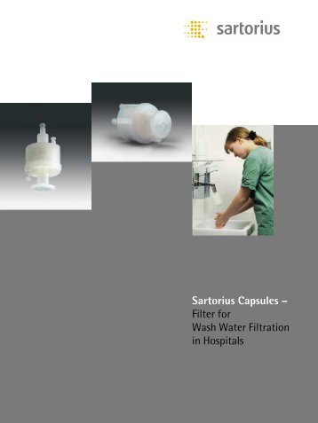 Sartorius Capsules – Filter for Wash Water Filtration in Hospitals