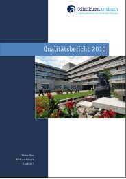 Qualitätsbericht 2010 - Klinikum Ansbach