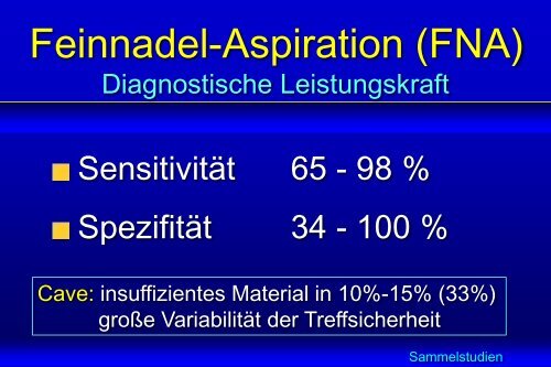 Interventionelle Diagnostik unter Ultraschall- kontrolle