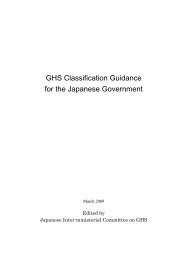 GHS Classification Guidance for the Japanese Government