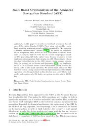 Fault Based Cryptanalysis of the Advanced Encryption Standard (AES)