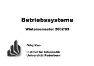 Betriebssysteme - Universität Paderborn