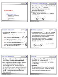 Modelchecking 1. Motivation & Auffrischung Endliche Automaten ...