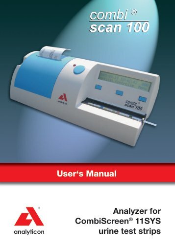 User's Manual Analyzer for CombiScreen® 11SYS ... - DoctorShop