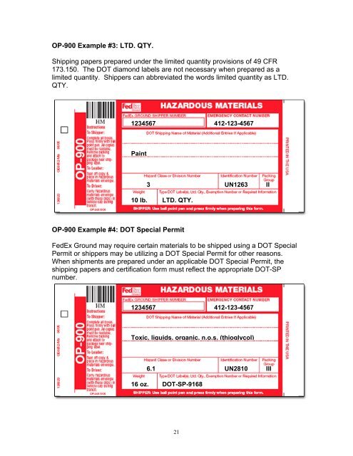 Hazardous Materials Shipping Guide - Industrial Safety and Hazmat ...