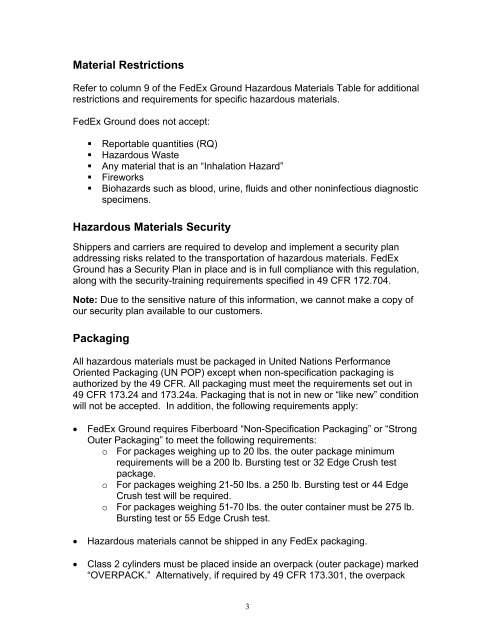 Hazardous Materials Shipping Guide - Industrial Safety and Hazmat ...