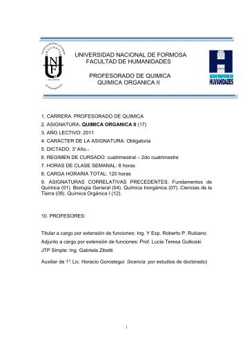 Química Organica II - SIU - Universidad Nacional de Formosa