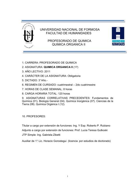 Química Organica II - SIU - Universidad Nacional de Formosa