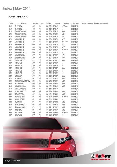 Car & Motorcycle Index Book – For Compliant Paint Lines