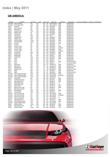 Car & Motorcycle Index Book – For Compliant Paint Lines