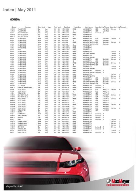 Car & Motorcycle Index Book – For Compliant Paint Lines