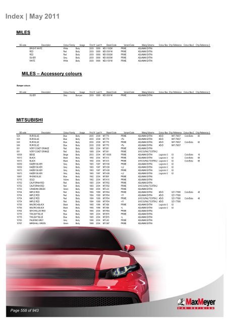 Car & Motorcycle Index Book – For Compliant Paint Lines