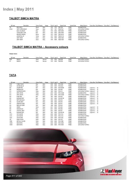 Car & Motorcycle Index Book – For Compliant Paint Lines