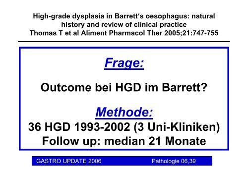 Neues aus der gastroenterologischen Pathologie