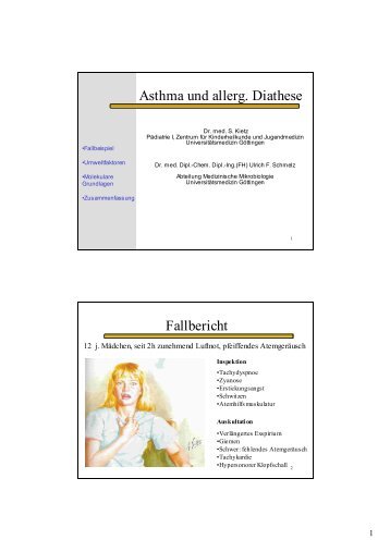 Vorlesung Asthma bronchiale und allerg. Diathese - Wasserlabor ...