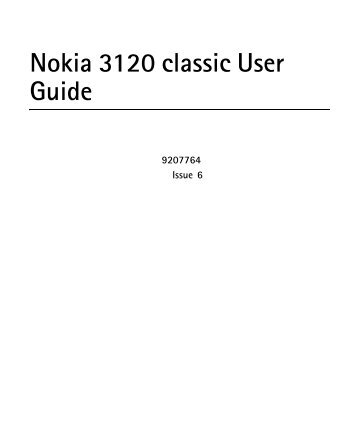 Download PDF Nokia 3120 Classic User Guide