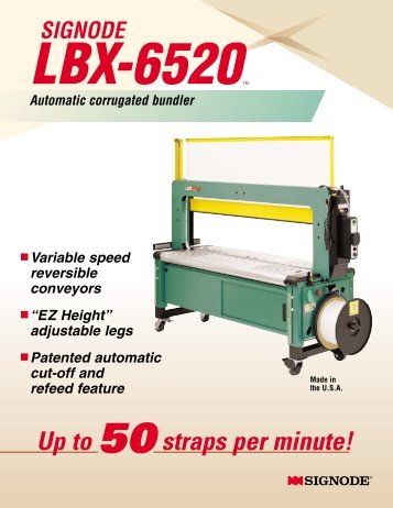 Signode LBX-6520 Automatic Corrugated Bundler PDF