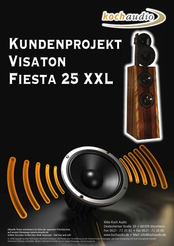 Visaton Fiesta 25 XXL - Mike Koch Audio
