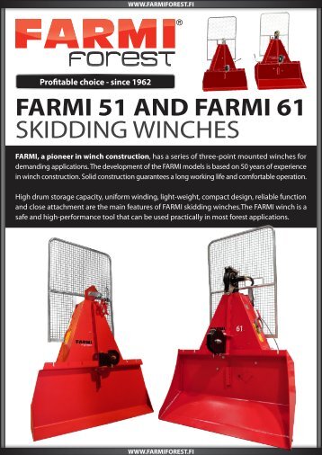 farmi 51 and farmi 61 skidding winches - farmi forest corporation