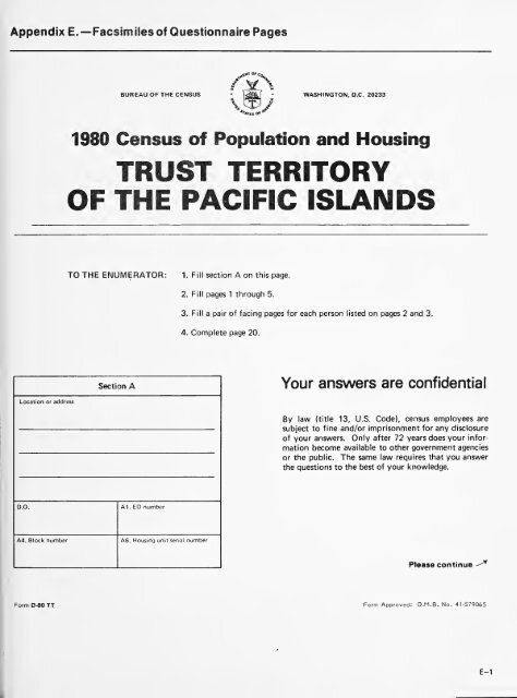 1980 census of population. Characteristics of the ... - Census Bureau