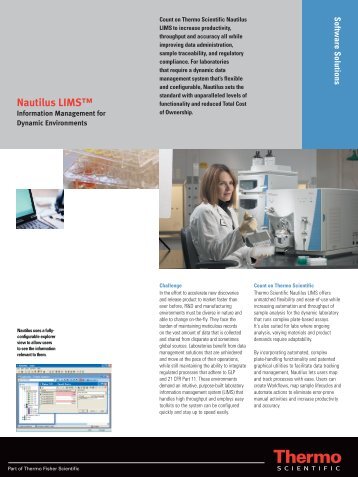 Nautilus LIMS™ - Fisher Scientific - Thermo Scientific