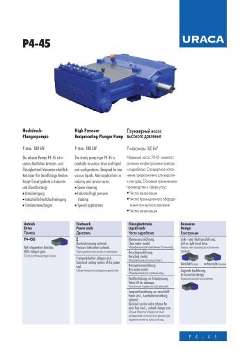 Плунжерный насос высокого давления - Uraca.de