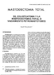 EL COLESTEATOMA y LA MASTOIDECTOMIA TOTAL O ... - Binasss