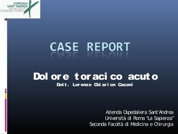 Campus Angelini caso clinico 3 dolore toracico acuto - elearning
