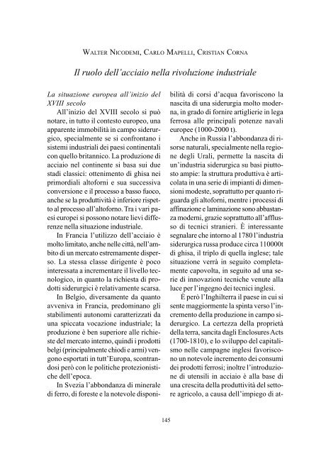 Il ruolo dell'acciaio nella rivoluzione industriale - AISI