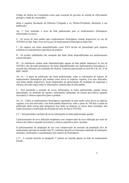 RDC Nº 95, DE 11 DE DEZEMBRO DE 2008 Regulamenta o texto ...