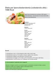 Dieta per Ipercolesterolemia (colesterolo alto) - 1500 Kcal - Orodialoe