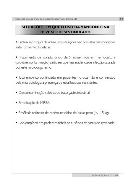 Manual de Antimicrobianos - Hospital do Trabalhador