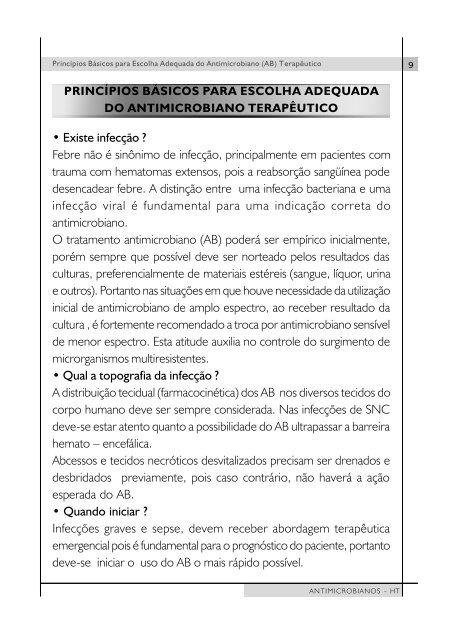 Manual de Antimicrobianos - Hospital do Trabalhador