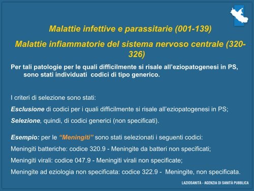 Presentazioni - Agenzia di Sanità Pubblica della Regione Lazio