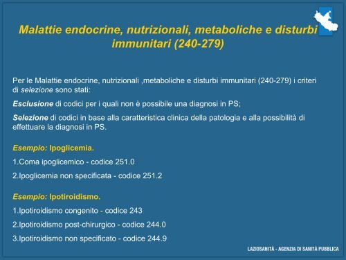 Presentazioni - Agenzia di Sanità Pubblica della Regione Lazio