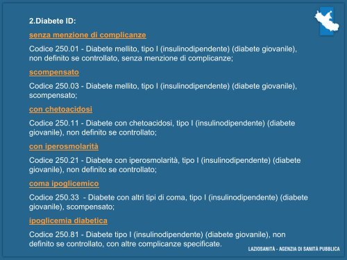 Presentazioni - Agenzia di Sanità Pubblica della Regione Lazio