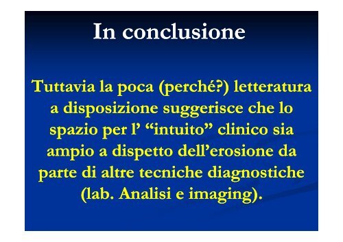 Semeiotica clinica in urgenza nel dolore addominale acuto: ? serve ...