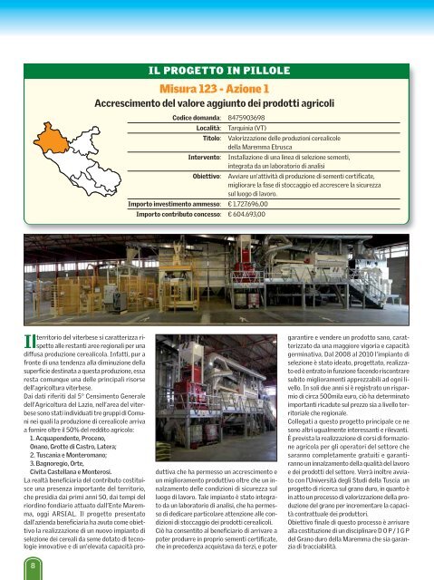 Trasformazione e commercializzazione dei prodotti ... - Regione Lazio