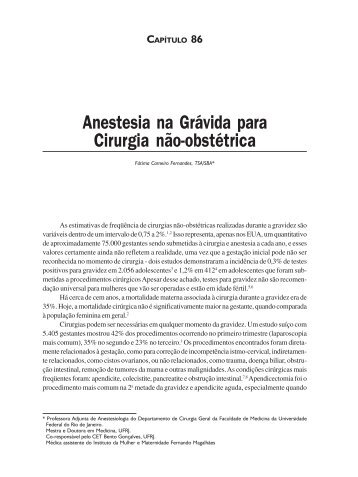 Anestesia na grávida para cirurgia não-obstétrica