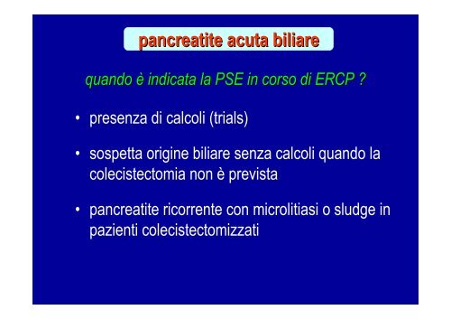 indicazioni e timing dell'ercp nella pa - Società Medico Chirurgica ...