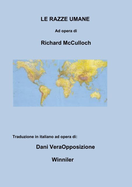 LE RAZZE UMANE Richard McCulloch Dani VeraOpposizione ...