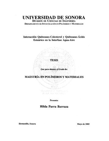 articulo correspondiente al trabajo - Universidad de Sonora