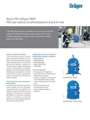 Serie Filtri Dräger PAS® (PDF) - Draeger