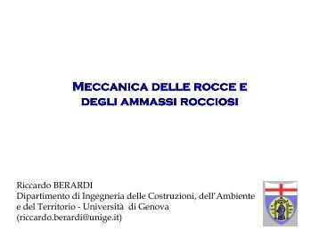 Meccanica delle rocce e degli ammassi rocciosi - Geoplanning