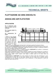 FLOTTAZIONE AD ARIA DISCIOLTA DISSOLVED AIR FLOTATION