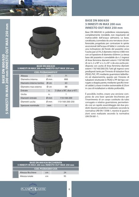 Catalogo FOGNATURE - Planiplastic Ecologia S.r.l.