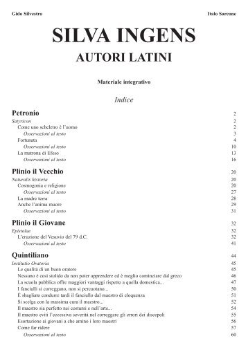 silva ingens autori latini - Taliaeditrice.It