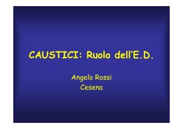 CAUSTICI: Ruolo dell'E.D. - Mcr Ferrara